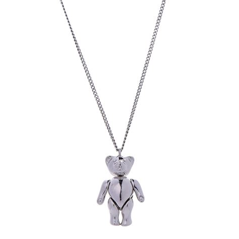 dior homme teddy bear necklace metal hardior medallion replica|Dior Homme Teddy Bear .